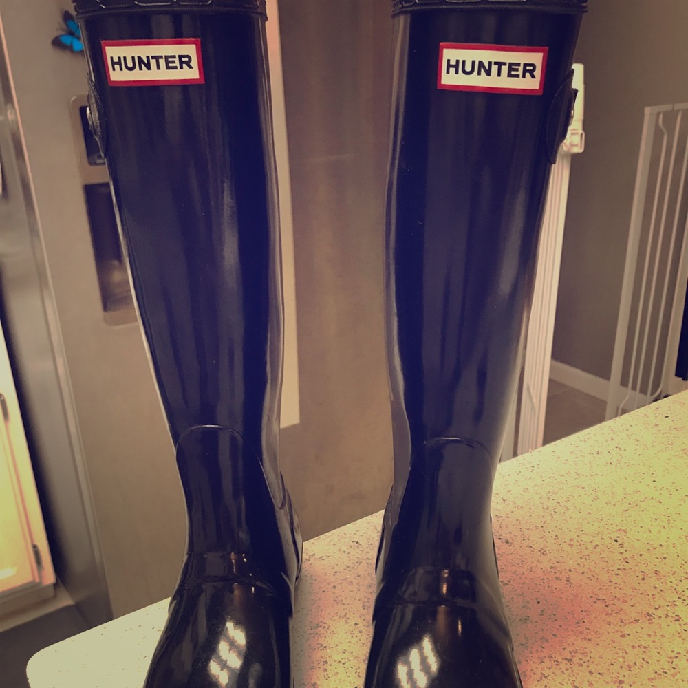 Hunter Original Gloss tall boots sz 6m